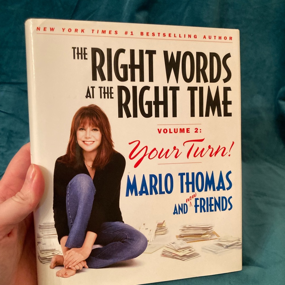 Marlo Thomas Book Right Words at the Right Time Volume 2 Vintage Hardback